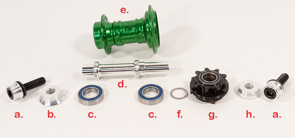 bmx rear wheel hub assembly